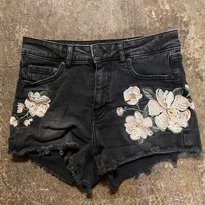Aeropostale Black Jean Shorts Size 0